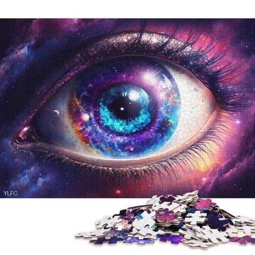 Puzzle Cosmic Fox für Erwachsene, 1000-teiliges Holzpuzzle für Erwachsene und Kinder ab 12 Jahren, Kunstwerk, Geschenk (Größe 75 * 50 cm) von LiJianXXE