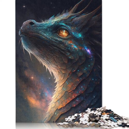 Puzzle Galaxie Fliegender Drache, 1000 Teile, Kartonpuzzle für Erwachsene und Kinder ab 12 Jahren, Lernspiele, Größe: 38 x 26 cm von LiJianXXE