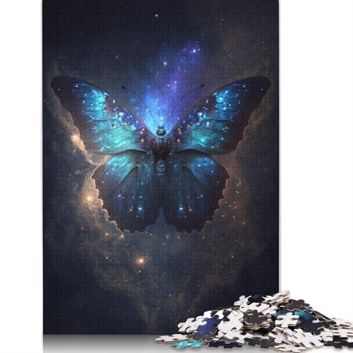 Puzzle Galaxie-Schmetterling, 1000 Teile, Kartonpuzzle für Erwachsene und Kinder ab 12 Jahren, Lernspiele, Größe: 38 x 26 cm von LiJianXXE