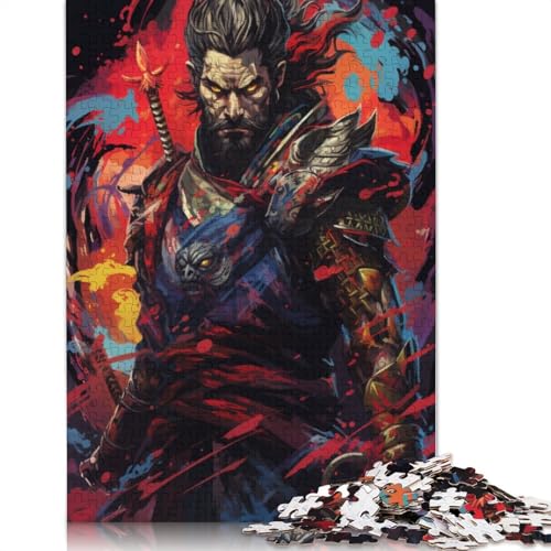 Puzzle Japanisches Samurai-Puzzle, 1000 Teile, Papppuzzle für Erwachsene und Kinder ab 12 Jahren, tolles Geschenk für Erwachsene, Größe: 38 x 26 cm von LiJianXXE