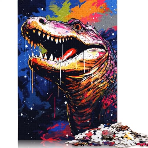 Puzzle Krokodile 1000 Teile Puzzle Kartonpuzzle für Erwachsene Geschenke Tolles Geschenk für Erwachsene 38x26cm von LiJianXXE