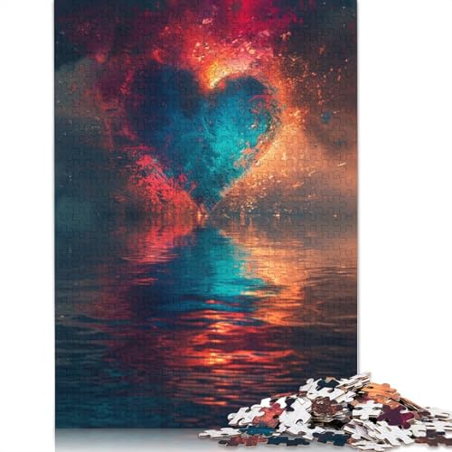 Puzzle Love at Sea, 1000 Teile, Kartonpuzzle für Erwachsene und Kinder ab 12 Jahren, Spaß für die ganze Familie, Puzzlegröße: 38 x 26 cm von LiJianXXE