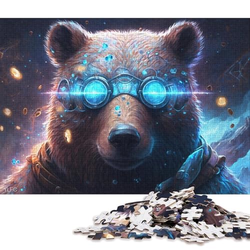 Puzzle Magic Machine, Braunbär, Puzzle für Erwachsene, 1000 Teile, Holzpuzzle, geeignet für Erwachsene, Familienunterhaltungsspielzeug 75x50cm/1000 Teile von LiJianXXE