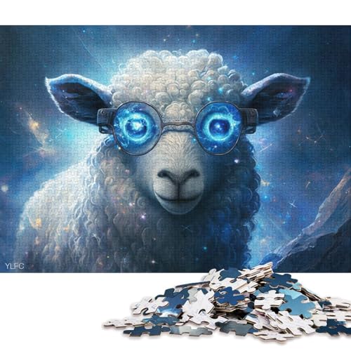 Puzzle Magic Sheep Warrior 1000 Teile für Erwachsene, Holzpuzzle für Erwachsene und Kinder, lustige Puzzlespiele 75x50cm/1000 Teile von LiJianXXE