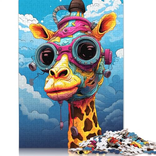 Puzzle Niedlicher Giraffenroboter, 1000 Teile, Puzzle für Erwachsene, Kartonpuzzle, geeignet für Erwachsene und Kinder ab 12 Jahren, für Erwachsene, 38 x 26 cm von LiJianXXE