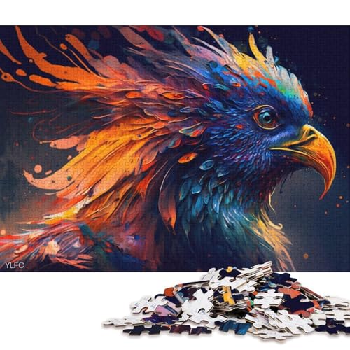 Puzzle für Erwachsene, 1000 Puzzle-Spielzeug, bunter Phönixvogel, Puzzle für Erwachsene, Holzpuzzle, Familienpuzzlespiel (Größe 75 * 50 cm) von LiJianXXE