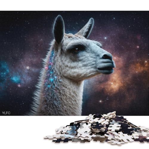 Puzzle für Erwachsene, 1000 Puzzle-Spielzeuge, Cosmic Alpaca, Puzzle für Erwachsene, Holzpuzzle, Familienpuzzlespiel (Größe 75 * 50 cm) von LiJianXXE