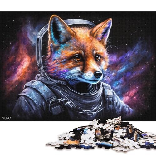 Puzzle für Erwachsene, 1000 Puzzle-Spielzeuge, Galaxie-Astronauten-Fuchs, Puzzle für Erwachsene, Karton-Puzzlespiel für die ganze Familie (Größe 38 * 26 cm) von LiJianXXE