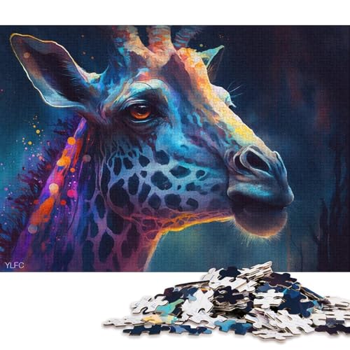 Puzzle für Erwachsene, 1000 Puzzle-Spielzeuge, Giraffen-Puzzles für Erwachsene, Familien-Puzzlespiel aus Karton (Größe 38 * 26 cm) von LiJianXXE