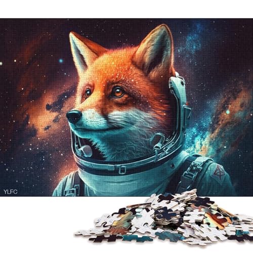 Puzzle für Erwachsene, 1000 Puzzle-Spielzeuge, kosmischer Astronautenfuchs, Puzzle für Erwachsene, Familienpuzzlespiel aus Karton (Größe 38 * 26 cm) von LiJianXXE