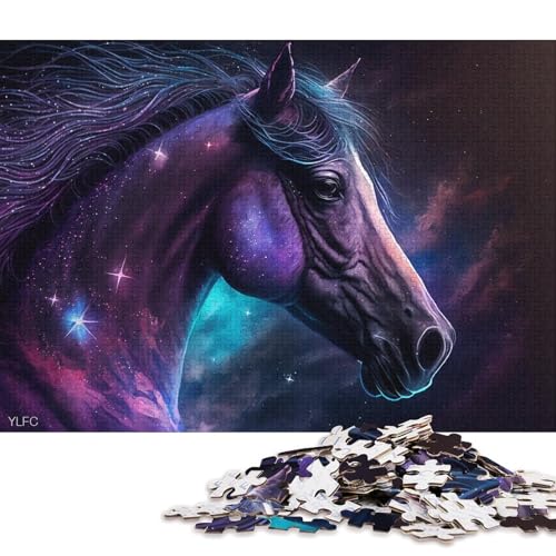 Puzzle für Erwachsene, 1000 Puzzle-Spielzeuge, kosmisches Galaxie-Pferde-Puzzle für Erwachsene, Familien-Puzzlespiel aus Karton (Größe 38 * 26 cm) von LiJianXXE