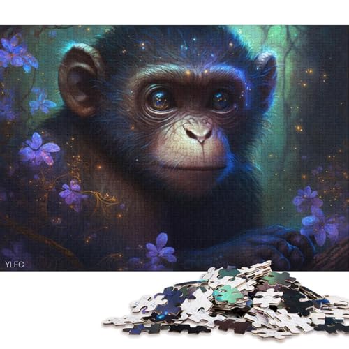 Puzzle für Erwachsene, 1000 Puzzles, Dschungel-Magie-AFFE, Puzzles für Erwachsene und Kinder, Holzpuzzles, Heimdekorationspuzzle 75x50cm/1000 Teile von LiJianXXE