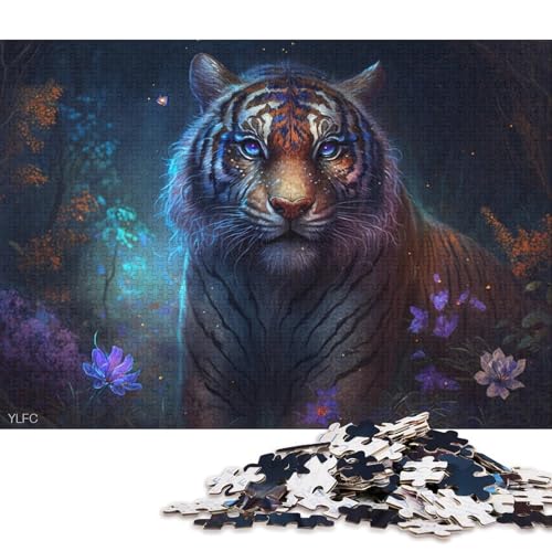 Puzzle für Erwachsene, 1000 Puzzles, König des Dschungeltigers, Puzzles für Erwachsene und Kinder, Holzpuzzle, Heimdekorationspuzzle 38x26cm/1000 Teile von LiJianXXE