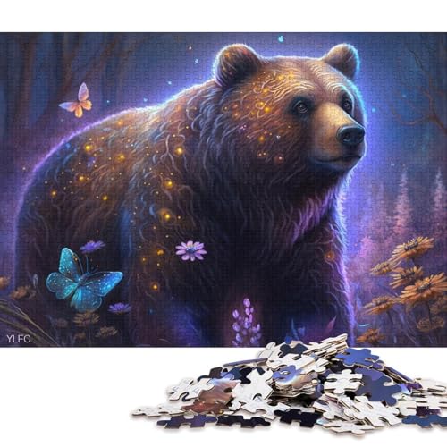 Puzzle für Erwachsene, 1000 Puzzles, magischer Braunbär, Puzzles aus Holz, Lernspielzeug 75x50cm/1000 Teile von LiJianXXE