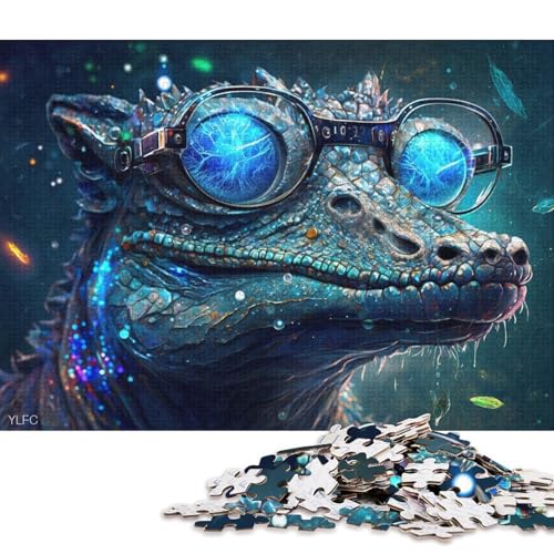 Puzzle für Erwachsene, 1000 Puzzles, magischer Krokodil-Krieger, Puzzles für Erwachsene und Kinder, Holzpuzzle, Lernspielzeug (Größe 75 * 50 cm) von LiJianXXE