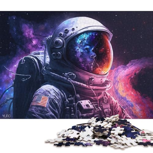 Puzzle für Erwachsene, 1000 Puzzles mit Galaxie-Astronauten-Motiv, für Erwachsene und Kinder, Holzpuzzle, Lernspielzeug (Größe 75 * 50 cm) von LiJianXXE