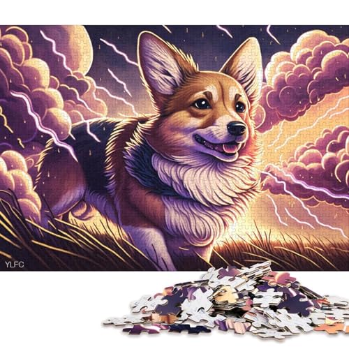 Puzzle für Erwachsene, 1000 Puzzles zum Thema Fantasy Art Corgi, für Erwachsene und Kinder, Kartonpuzzle, Lernspielzeug (Größe 38 * 26 cm) von LiJianXXE