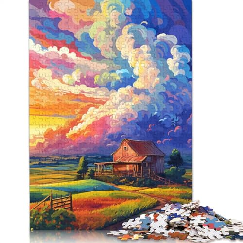 Puzzle für Erwachsene, 1000 Teile, Art Farms, Puzzle für Erwachsene, Holzpuzzle, Lernspielzeug, 75 x 50 cm von LiJianXXE