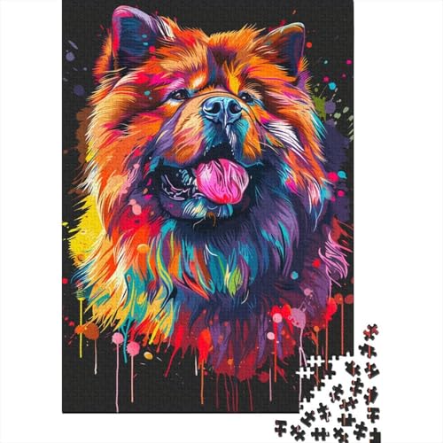 Puzzle für Erwachsene, 1000 Teile, Chow-Chow-Hund, Kunstpuzzle für Erwachsene, Papppuzzle, anspruchsvolles Spiel, Größe: 75 x 50 cm von LiJianXXE