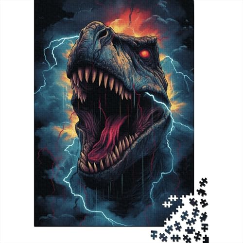 Puzzle für Erwachsene, 1000 Teile, Der Wilde Tyrannosaurus Rex, Puzzle für Erwachsene, anspruchsvolles Denkspiel (Größe 75 x 50 cm) von LiJianXXE