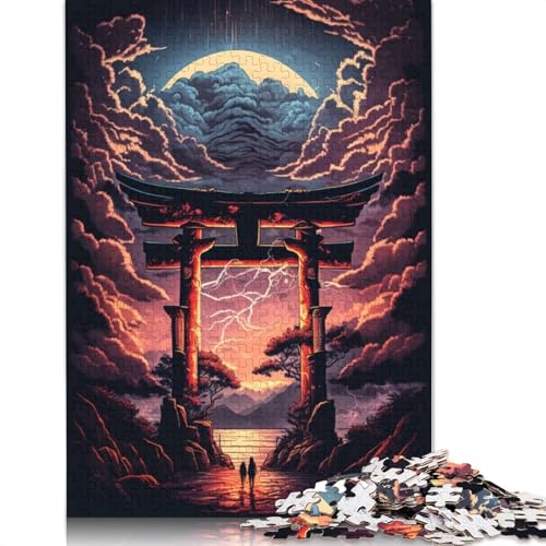 Puzzle für Erwachsene, 1000 Teile, Fantasie-Puzzle mit japanischem Torii-Tor, für Erwachsene und Kinder, Kartonpuzzle, Spielzeug, Denkspiel, Größe: 38 x 26 cm von LiJianXXE