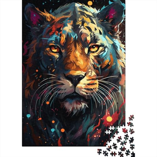 Puzzle für Erwachsene, 1000 Teile, Farbiger Gepard, Puzzle für Erwachsene, anspruchsvolles Denkspiel (Größe 75 x 50 cm) von LiJianXXE