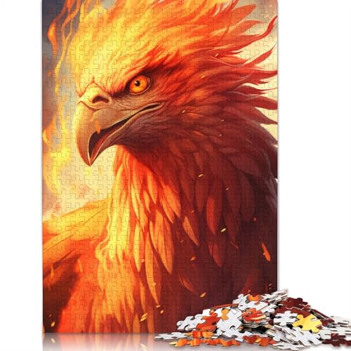 Puzzle für Erwachsene, 1000 Teile, Feuer und Blitz, wunderschöne Adler-Puzzles für Erwachsene, Kartonpuzzle, tolle Geschenke für Weihnachten, Größe: 38 x 26 cm von LiJianXXE