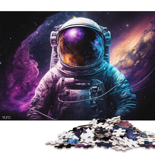 Puzzle für Erwachsene, 1000 Teile, Galaxie-Astronauten-Puzzle für Erwachsene, Holzpuzzle, Lernspielzeug, Familienspiele (Größe 75 * 50 cm) von LiJianXXE