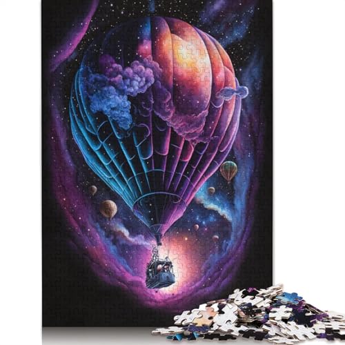 Puzzle für Erwachsene, 1000 Teile, Galaxie-Heißluftballon, Puzzle für Erwachsene, Puzzle, Holzpuzzle, Heimdekoration, Puzzlespielzeug (Größe 75 x 50 cm) von LiJianXXE