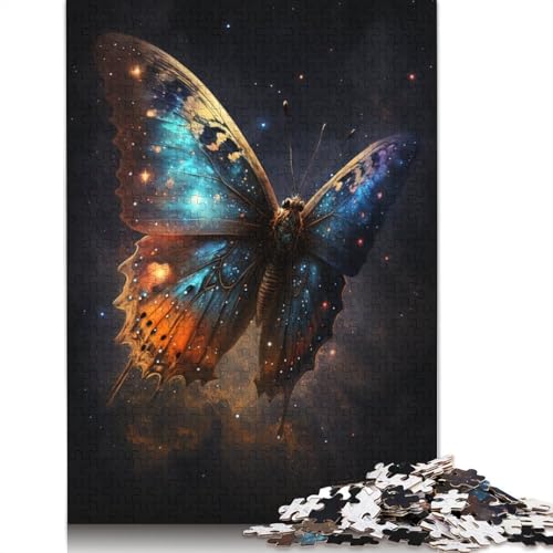 Puzzle für Erwachsene, 1000 Teile, Galaxie-Schmetterling, Puzzle für Erwachsene und Kinder, Holzpuzzle, Spielzeug, Denkspiel, Größe: 75 x 50 cm von LiJianXXE