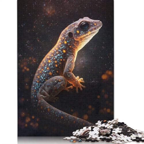 Puzzle für Erwachsene, 1000 Teile, Galaxy Gecko, Puzzle für Erwachsene und Kinder, Holzpuzzle, Spielzeug, Denkspiel, Größe: 75 x 50 cm von LiJianXXE