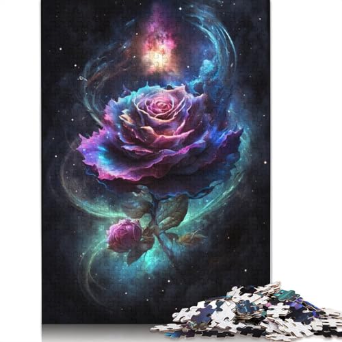 Puzzle für Erwachsene, 1000 Teile, Galaxy Rose, Puzzle für Erwachsene und Kinder, Holzpuzzle, Spielzeug, Denkspiel, Größe: 75 x 50 cm von LiJianXXE