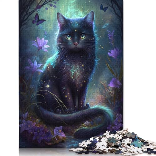 Puzzle für Erwachsene, 1000 Teile, Katzen-/Blumen-/Galaxie-Puzzle für Erwachsene und Kinder, Kartonpuzzle, Spielzeug, Denkspiel, Größe: 38 x 26 cm von LiJianXXE