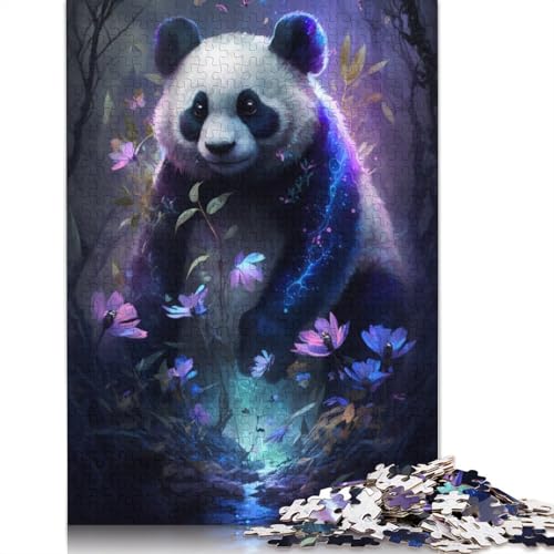 Puzzle für Erwachsene, 1000 Teile, Panda-Blumen-Galaxie-Puzzle für Erwachsene und Kinder, Papppuzzle, Spielzeug, Denkspiel, Größe: 38 x 26 cm von LiJianXXE