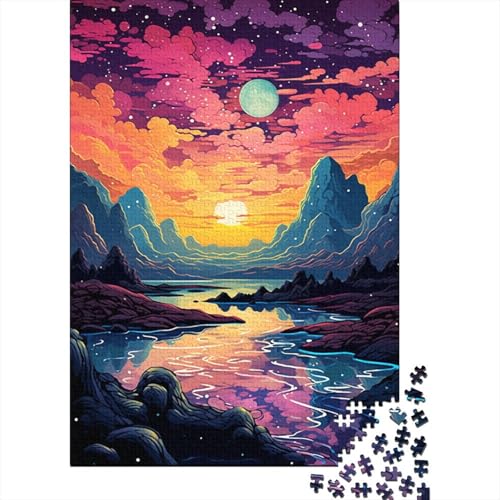 Puzzle für Erwachsene, 1000 Teile, Planeten-Farblandschaft, Puzzle für Erwachsene, anspruchsvolles Denkspiel (Größe 75 x 50 cm) von LiJianXXE