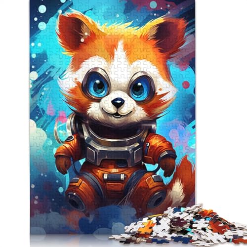 Puzzle für Erwachsene, 1000 Teile, Roboter-Waschbär, Wald-Puzzle für Erwachsene, Holzpuzzle, Lernpuzzle, Familienspiel, 75 x 50 cm von LiJianXXE