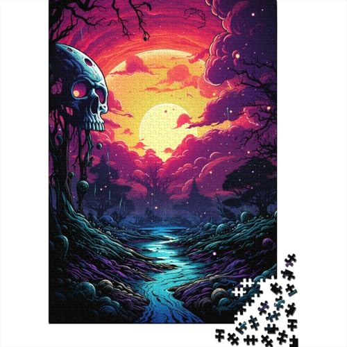 Puzzle für Erwachsene, 1000 Teile, farbenfrohe Fantasielandschaft, Puzzle für Erwachsene, anspruchsvolles Denkspiel (Größe 75 x 50 cm) von LiJianXXE