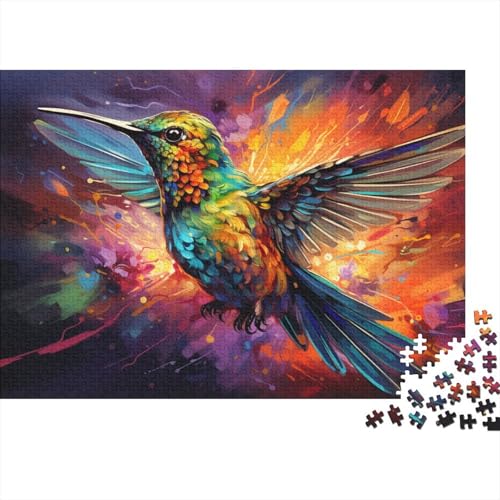 Puzzle für Erwachsene, 1000 Teile, farbenfrohe Kunst der Kolibris-Malerei, Puzzle für Erwachsene, Holzpuzzle, Familienspiele, Weihnachtsgeburtstagsgeschenke, 50 x 75 cm von LiJianXXE