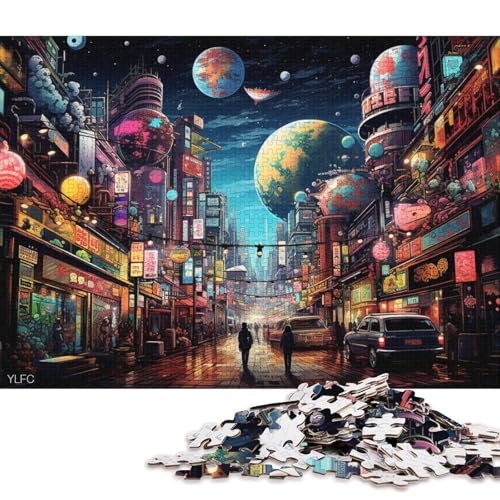 Puzzle für Erwachsene, 1000 Teile, farbenfrohes Tokio, Japan, Puzzle für Erwachsene, Papppuzzle, tolles Geschenk für Erwachsene (Größe 38 * 26 cm) von LiJianXXE