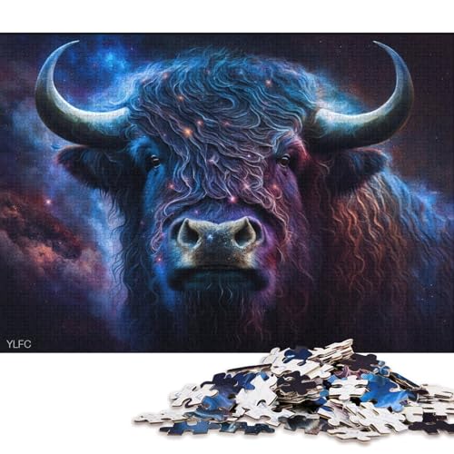 Puzzle für Erwachsene, 1000 Teile, kosmische Galaxie, Yak-Puzzle für Erwachsene, Holzpuzzle, Lernspielzeug, Familienspiele (Größe 75 * 50 cm) von LiJianXXE