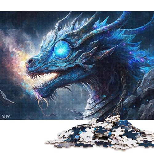 Puzzle für Erwachsene, 1000 Teile, magische Maschine, Fliegender Drache, Puzzle für Erwachsene, Holzpuzzle, Lernspielzeug, Familienspiele (Größe 75 * 50 cm) von LiJianXXE