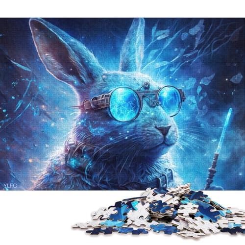 Puzzle für Erwachsene, 1000 Teile, magischer Kaninchen-Krieger, Puzzle für Erwachsene, Holzpuzzle, tolles Geschenk für Erwachsene (Größe 75 * 50 cm) von LiJianXXE