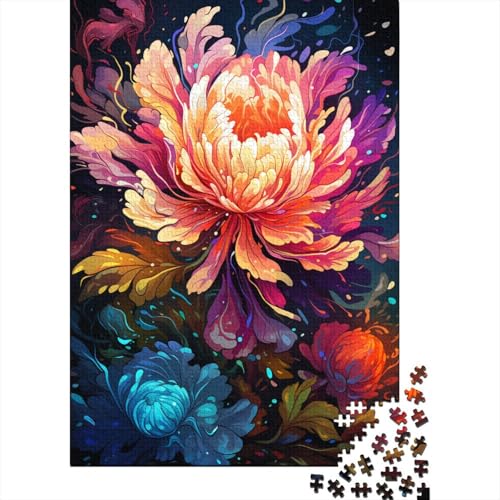 Puzzle für Erwachsene, 1000 Teile, schöne, Bunte Blumen, Puzzle für Erwachsene, anspruchsvolles Denkspiel (Größe 75 x 50 cm) von LiJianXXE