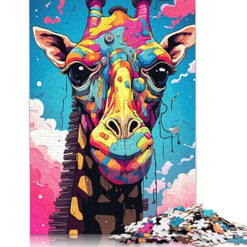 Puzzle für Erwachsene, 1000 Teile, süßer Giraffenroboter, Puzzle für Erwachsene, Holzpuzzle, Lernspielzeug, 75 x 50 cm von LiJianXXE