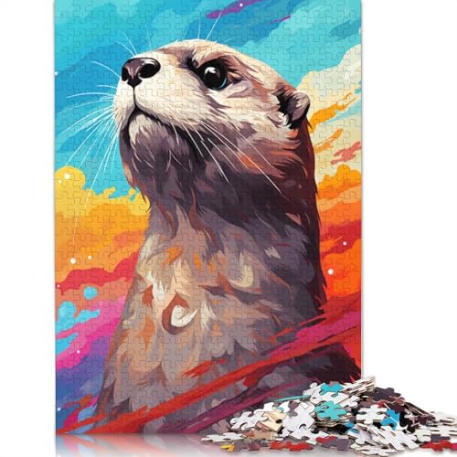 Puzzle für Erwachsene, 1000 Teile, wunderschöne Otter-Puzzles für Erwachsene und Kinder, Holzpuzzle, Familienaktivität, 75 x 50 cm von LiJianXXE