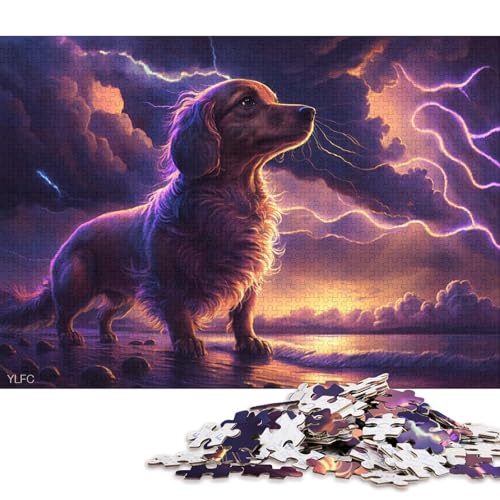 Puzzle für Erwachsene, 1000-teiliges Kunst-Dackel-Puzzle für Erwachsene, Holzpuzzle, tolles Geschenk für Erwachsene 75x50cm/1000 Teile von LiJianXXE