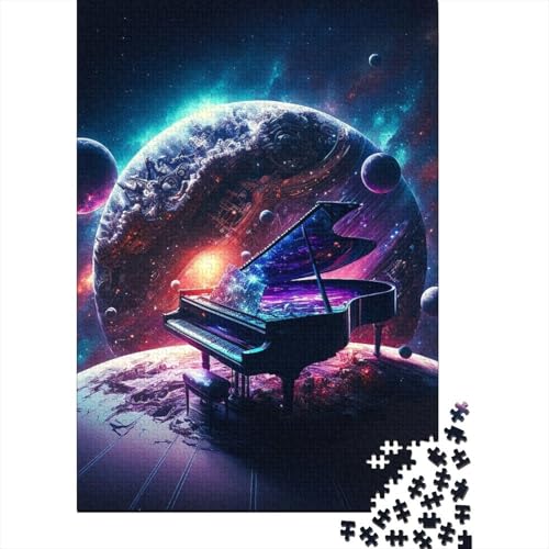 Puzzle für Erwachsene, Cosmic Piano, 1000 Teile, Puzzle aus Holz, für Jugendliche und Kinder, tolles Geschenk für Erwachsene, Größe: 75 x 50 cm von LiJianXXE