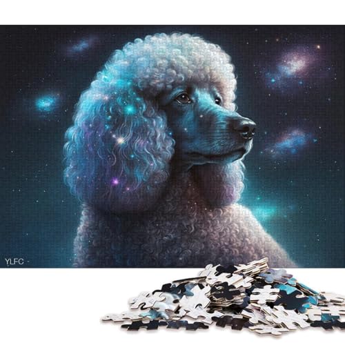 Puzzle für Erwachsene, Cosmic Poodle, 1000-teiliges Puzzlespiel, Holzpuzzle, geeignet für Erwachsene, tolles Geschenk für die ganze Familie 75x50cm/1000 Teile von LiJianXXE