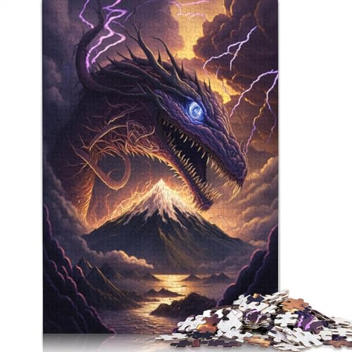 Puzzle für Erwachsene, Der Fuji und der Drache, 1000-teiliges Puzzle aus Holz, geeignet für Erwachsene und Jugendliche ab 12 Jahren, tolles Geschenk für Erwachsene, Größe: 75 x 50 cm von LiJianXXE