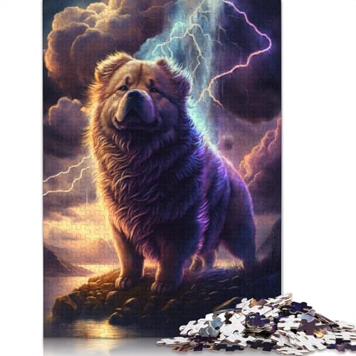 Puzzle für Erwachsene, Fantasy Chow Chow, 1000-teiliges Puzzle, Kartonpuzzle für Erwachsene und Familien, anspruchsvolles Spiel, Größe: 38 x 26 cm von LiJianXXE